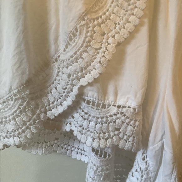 La Blanca white eyelet lace romper swimsuit cover up size medium - Picture 7 of 16